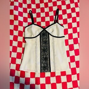 Anne Taylor LOFT Y2K Business Casual Indie Fairy 2000s Vintage Beaded Cami Tank